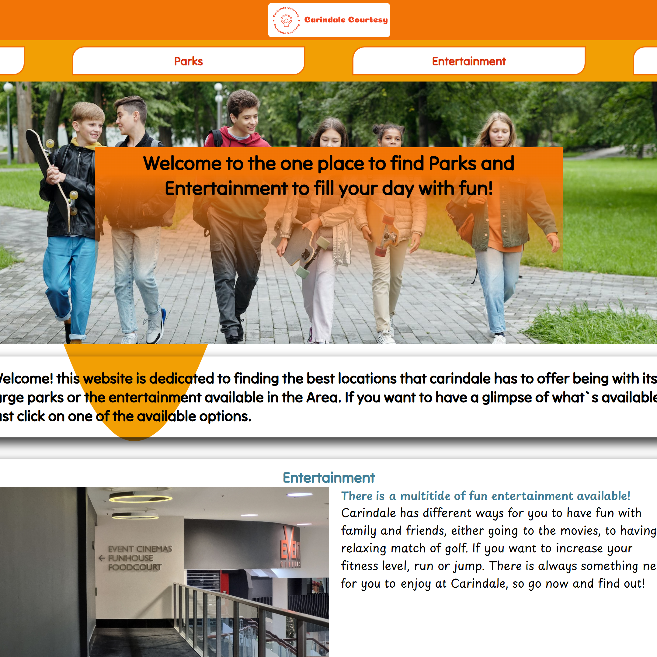Icon of a interactive and responsive website for exploring the region of Carindale and was done in 2023