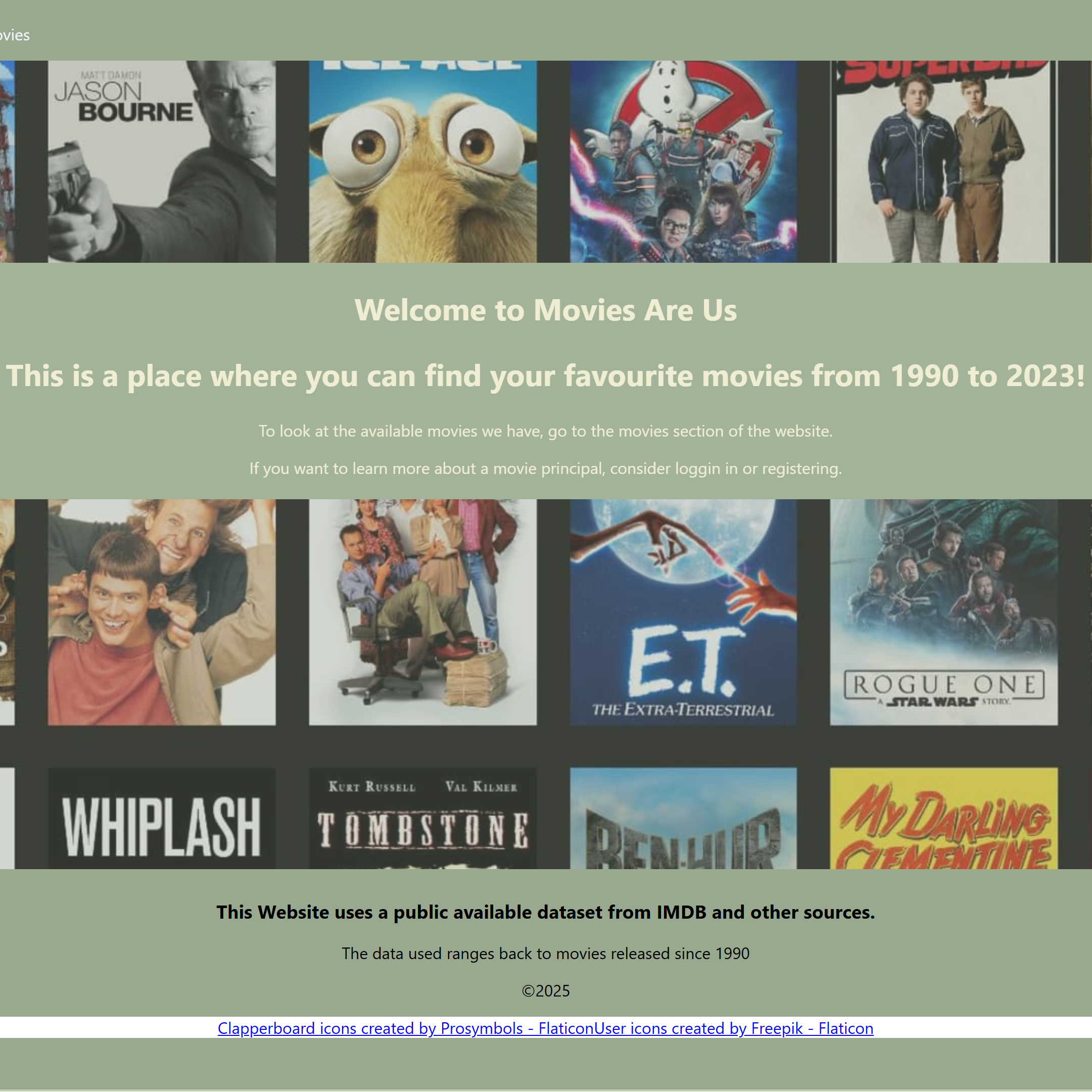 Icon of a movie search website that was done in 2023